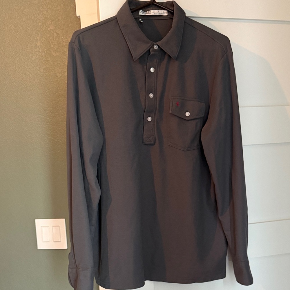 Criquet Dark Gray Button Down Shirt